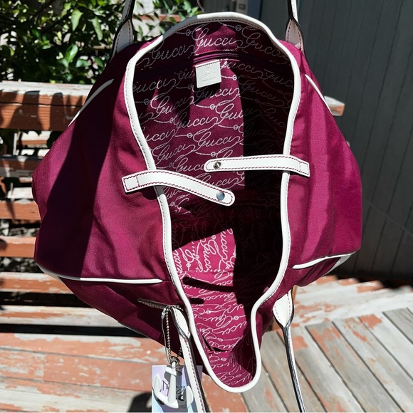 ⚓️ Gucci: Anchor Cruise Charm Keychain Script Logo Boston Shoulder Bag *RARE* - Picture 12 of 17